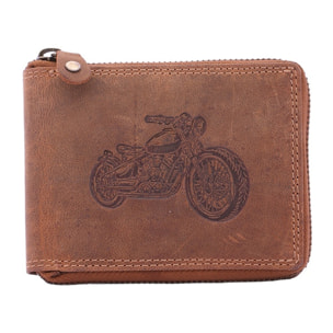 Portafoglio uomo in vera pelle - Modello False - Casual - 9.5 x 12.5 x 2.5 cm
