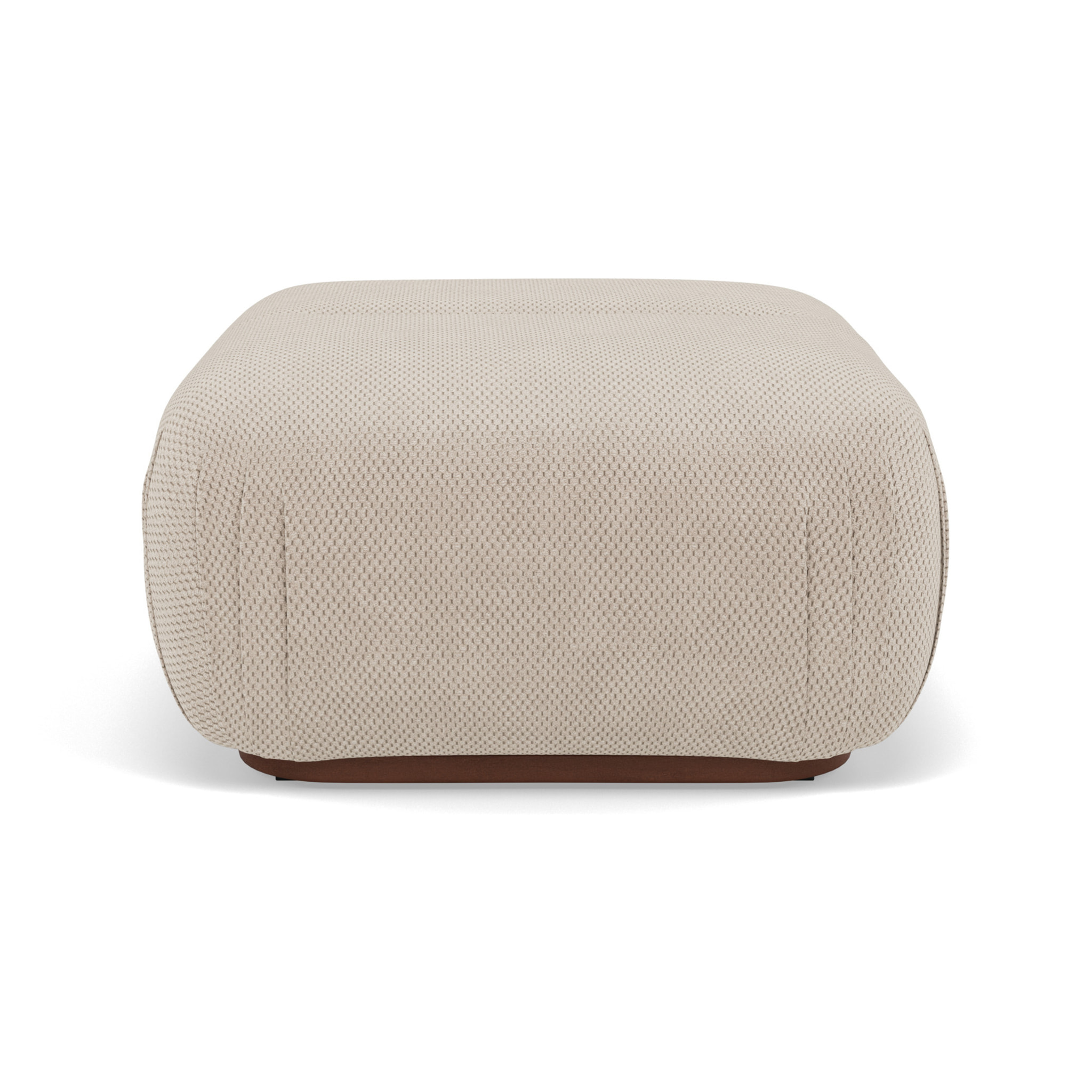 Penelope - pouf en velours texturé - Beige