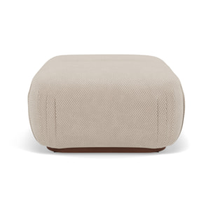 Penelope - pouf en velours texturé - Beige