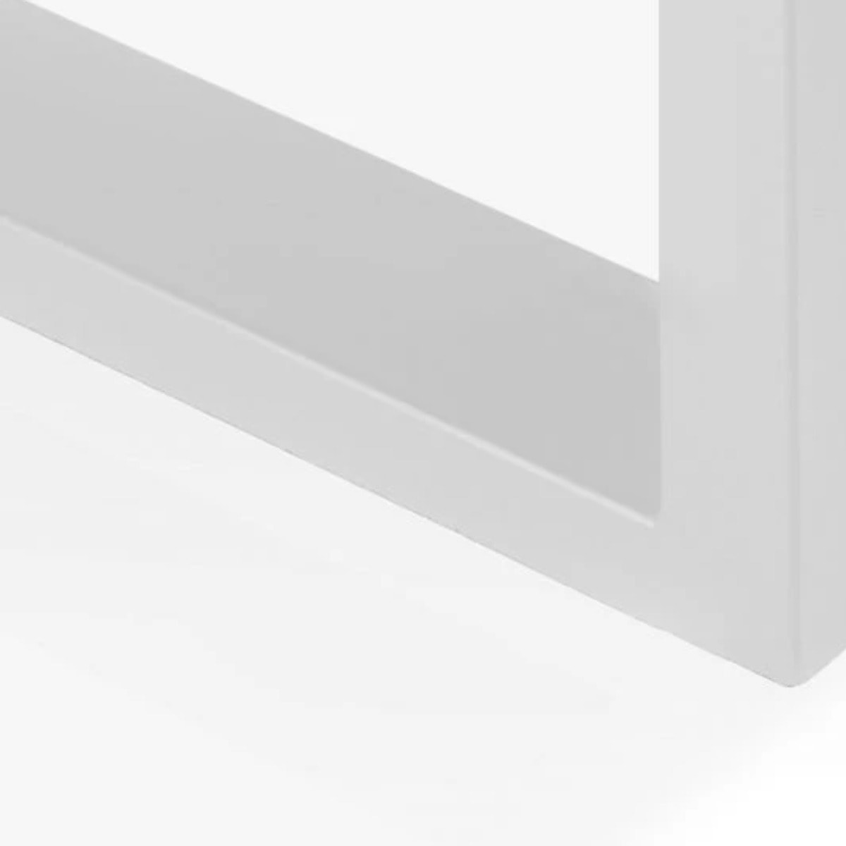 Mesa de centro fija con patas metálicas en blanco y roble salvaje 120x60 cm Natural Roble salvaje - Blanco