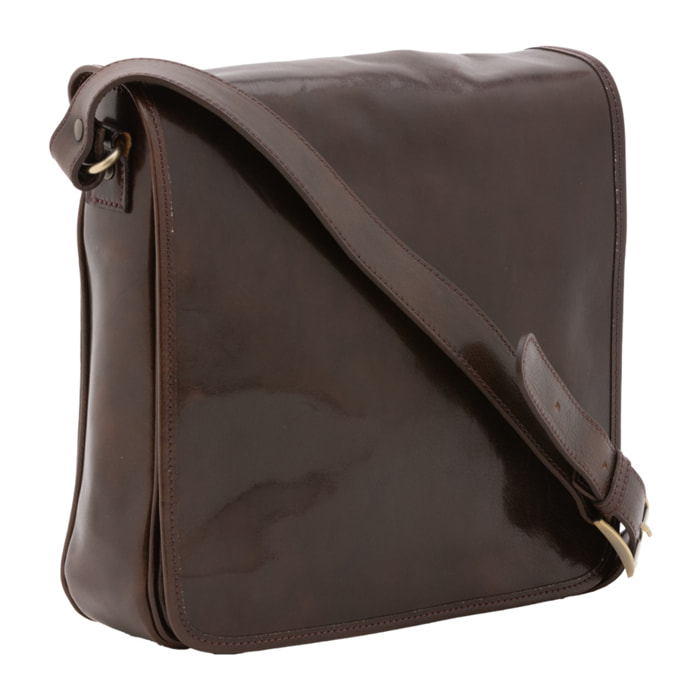 Borsa a tracolla  da uomo In Vera pelle Made in Italy 29x28x9 cm