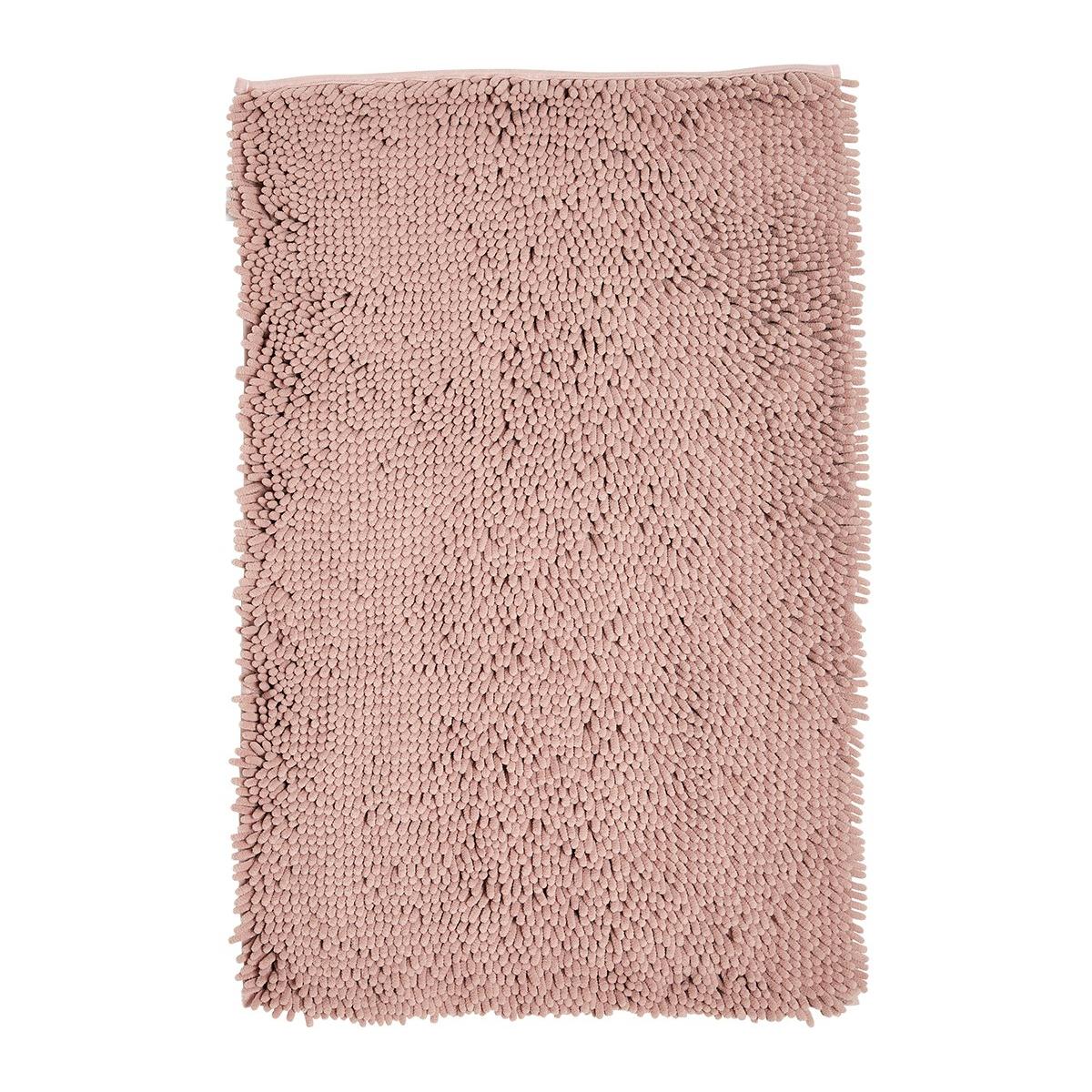 Tapis de bain mèche uni ESSENTIAL rose