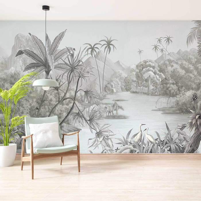 Papier peint jungle Intissé