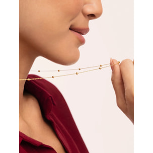 Collana Dots L Acciao Placcato Oro