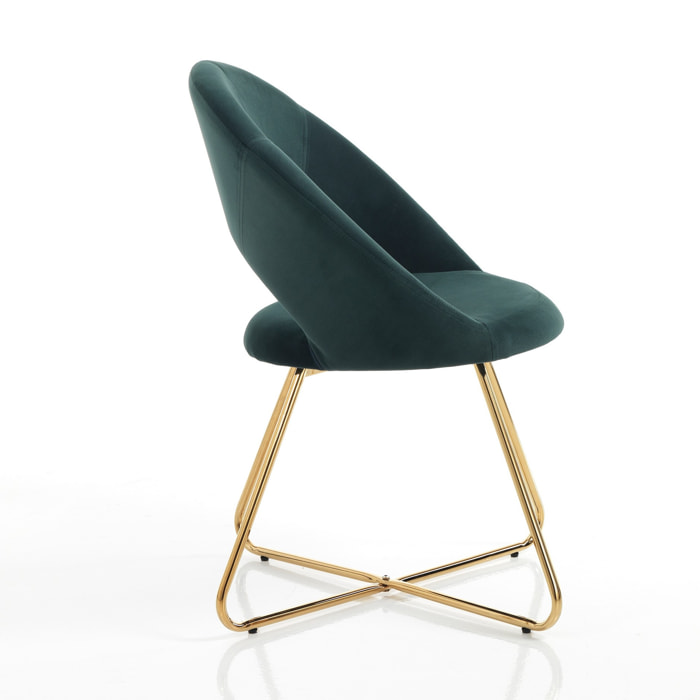 Tomasucci Lot de 2 Chaises / fauteuil EDDA VERT