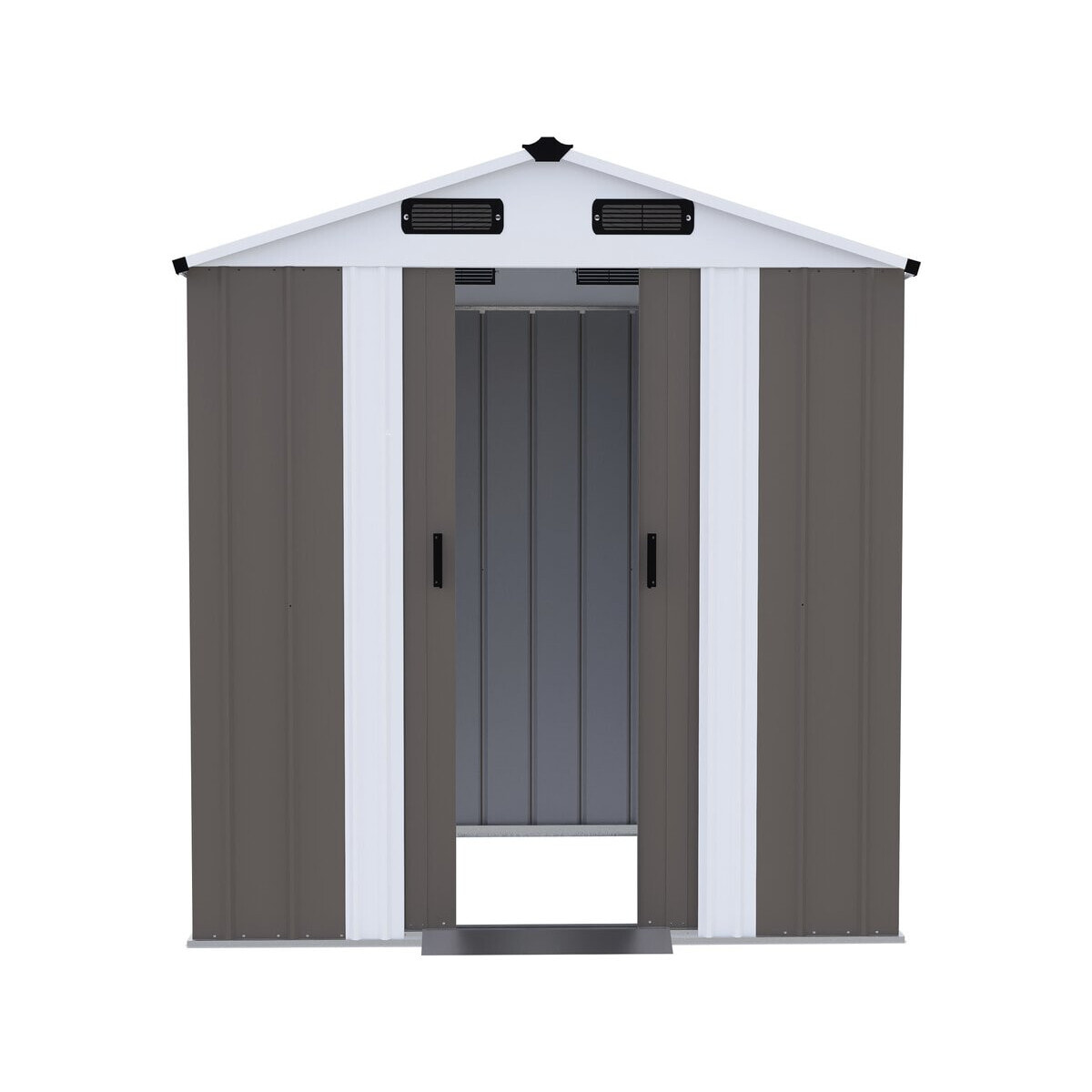 Abri de jardin métal "Dallas II" - 2,17 m² - Taupe