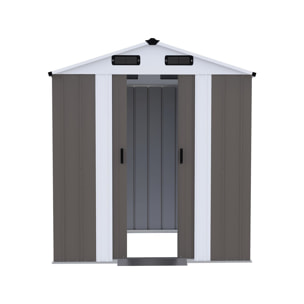 Abri de jardin métal "Dallas II" - 2,17 m² - Taupe