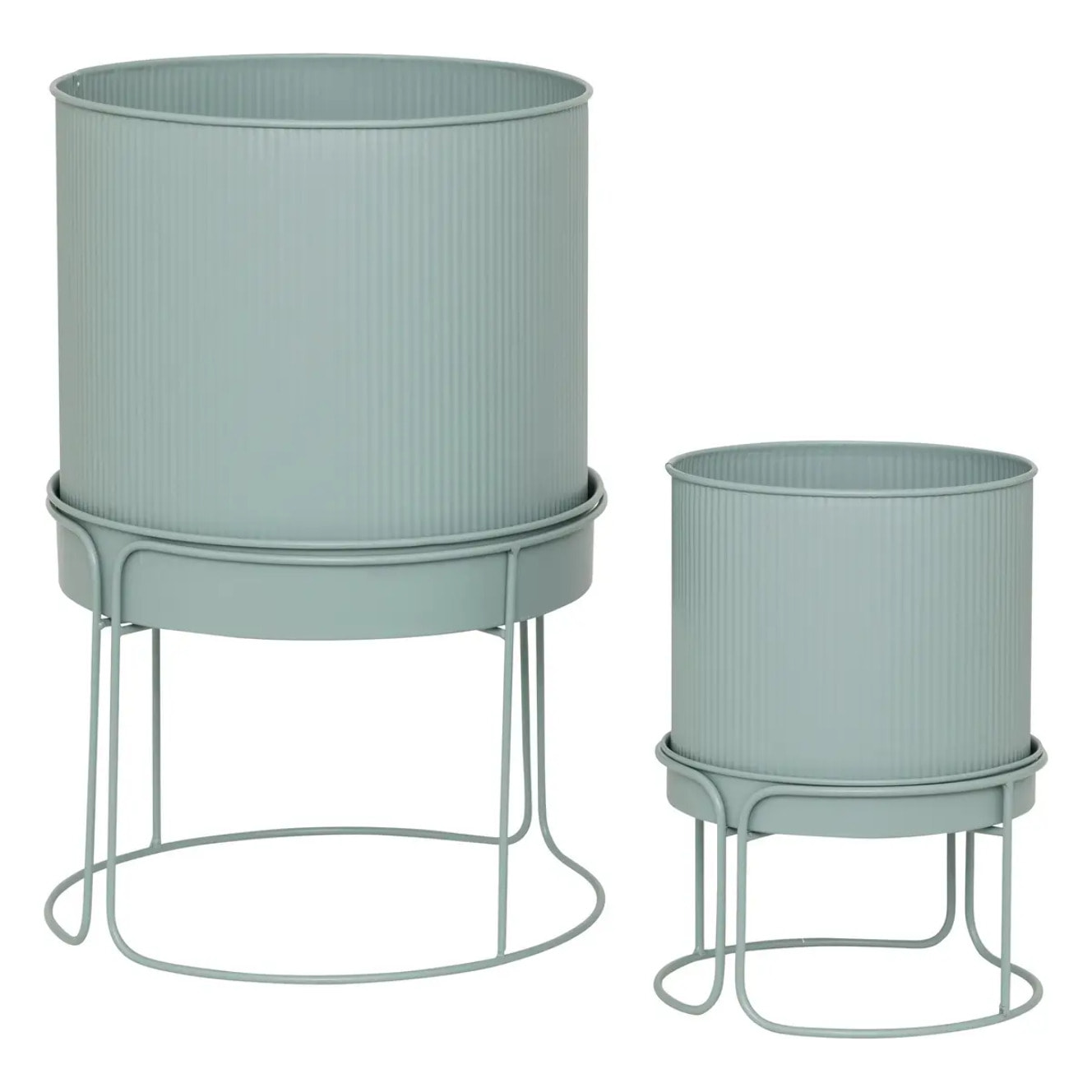 2 pots "Aze" vert céladon D30 x44,3cm