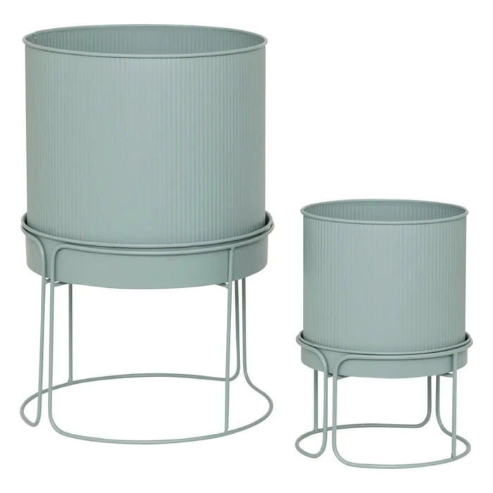 2 pots "Aze" vert céladon D30 x44,3cm