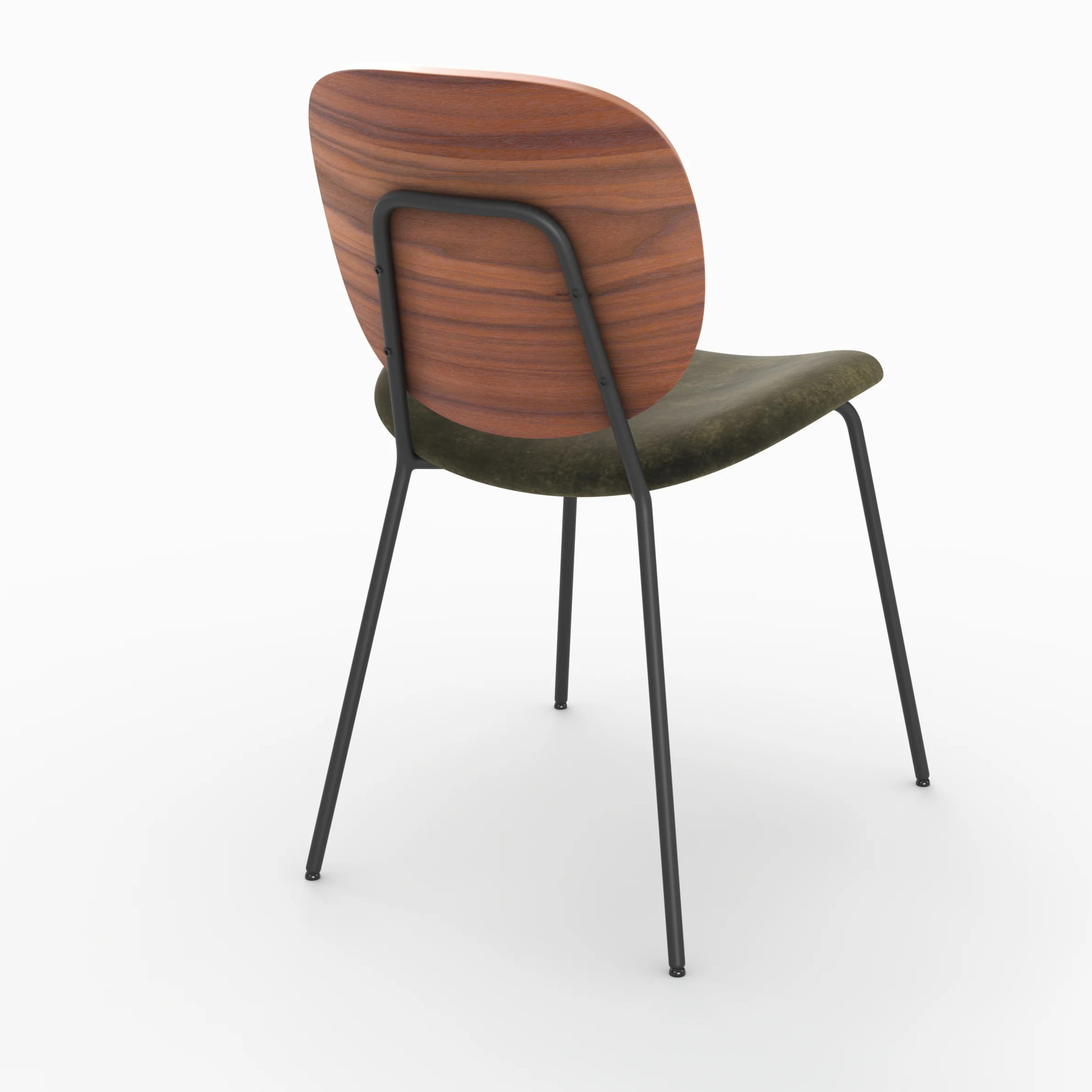 Lot de 2 chaises en velours vert kaki - Simone