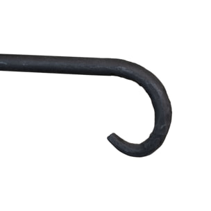 Support de lampe métal brut carré - Noir