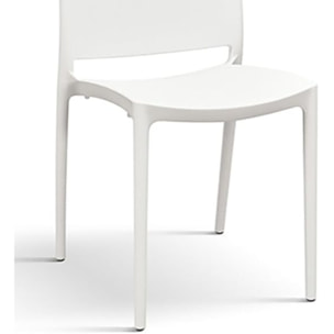 Set di 2 sedie NORTH BEACH in polipropilene bianco