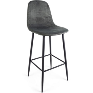 Set di 2 sgabelli bar IRELIA grigio scuro