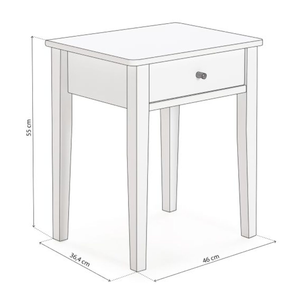 Mesita de noche Vika Blanco