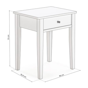 Mesita de noche Vika Blanco