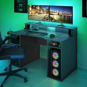 Mesa De Ordenador Gamer 88x136x67 Cm Antracita