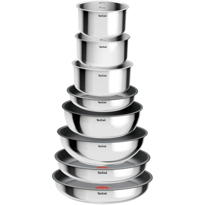 Batterie de cuisine TEFAL Cook Eat 17pcs Ingenio Inox