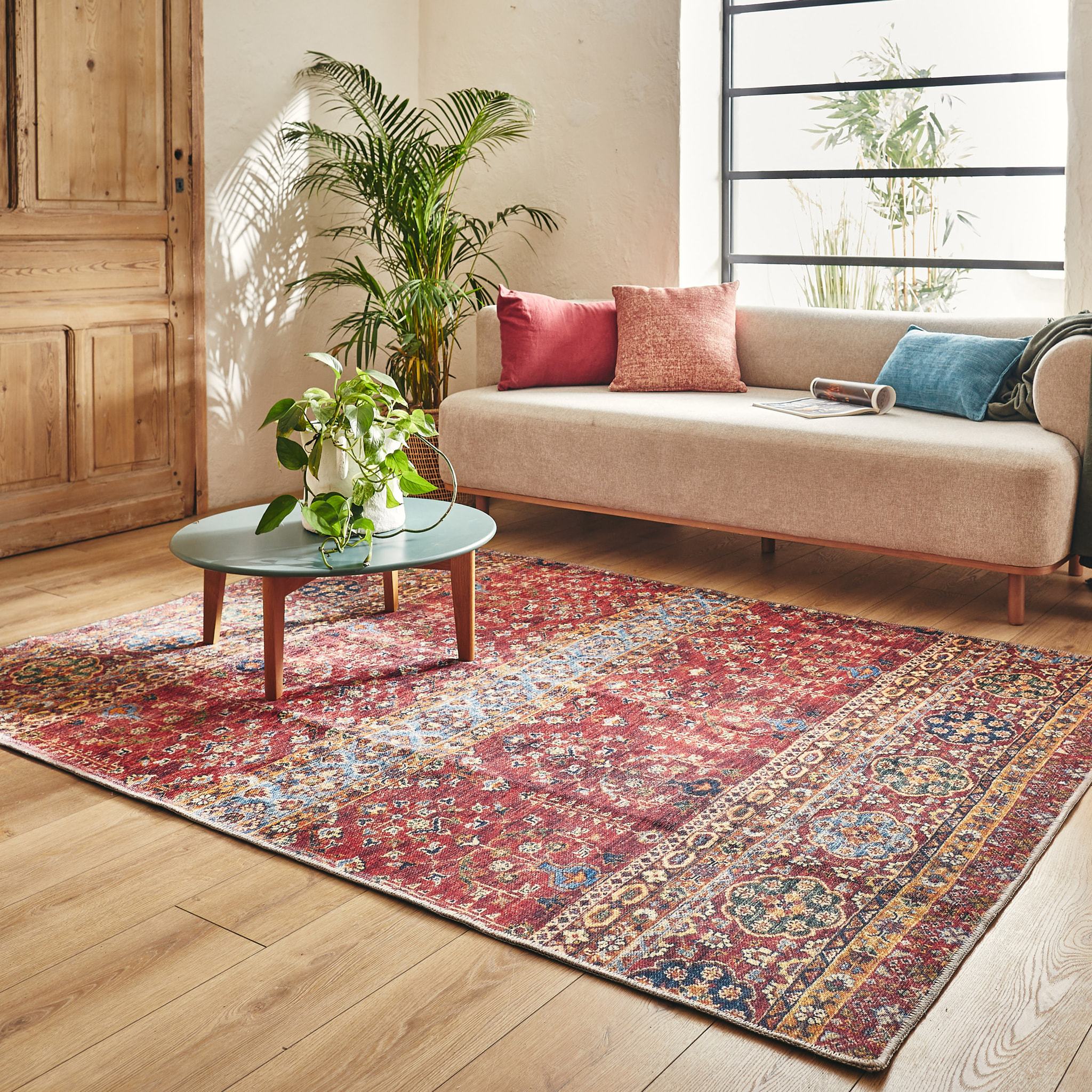 Radom - vintage lavable en machine, rouge