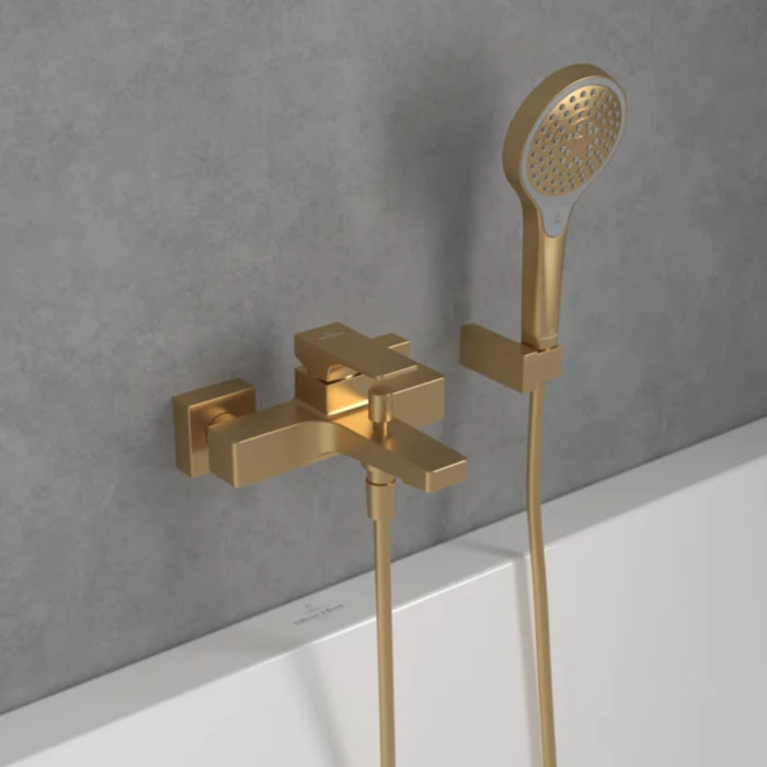 Mitigeur bain douche mécanique Architectura Square Brushed Gold