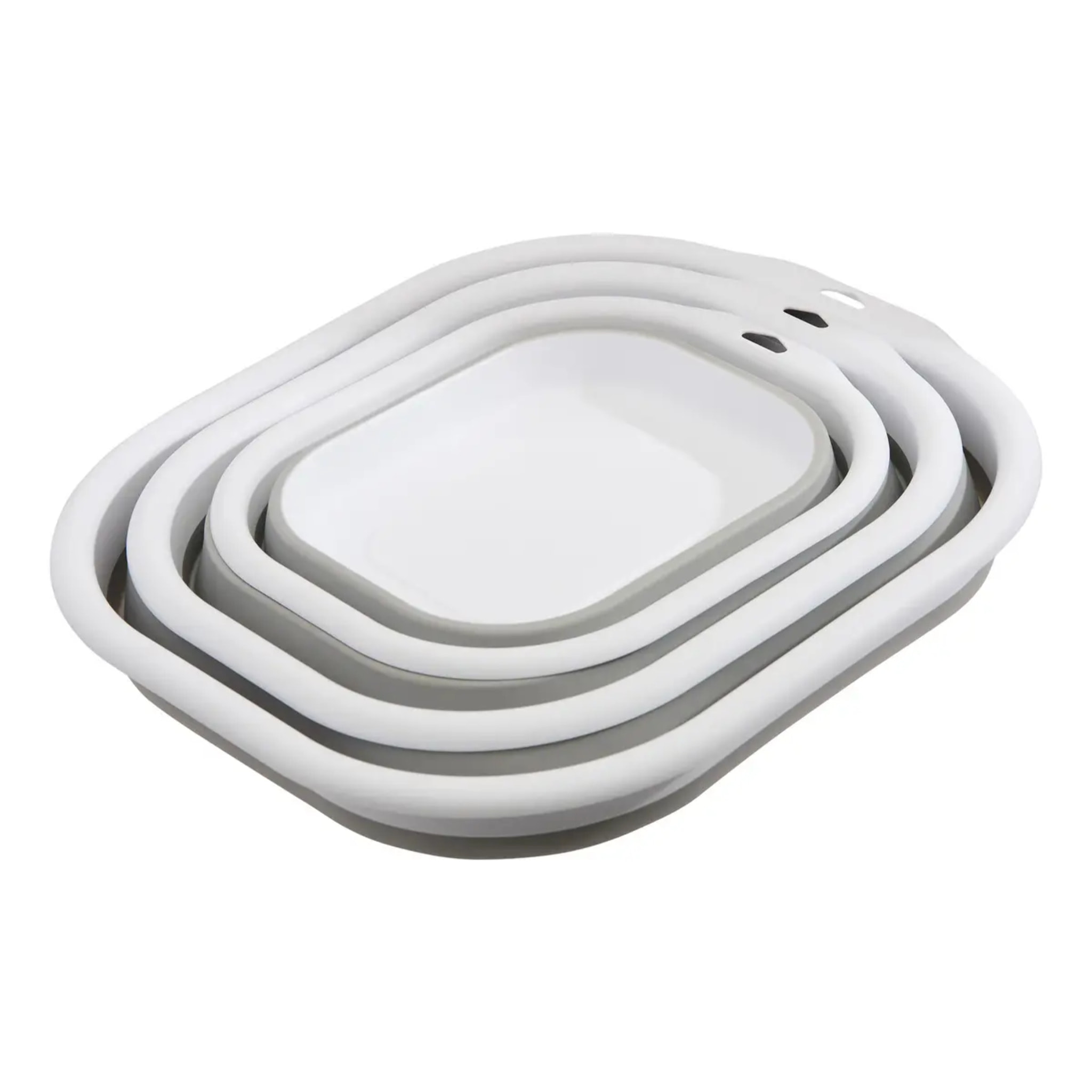 Lot de 3 Bassines Retractable Grises 3+5+10L