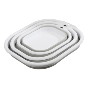 Lot de 3 Bassines Retractable Grises 3+5+10L
