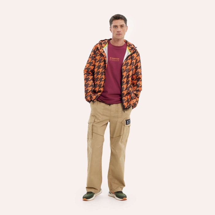 Cortavientos MUNICH flash streetwear de nylon naranja