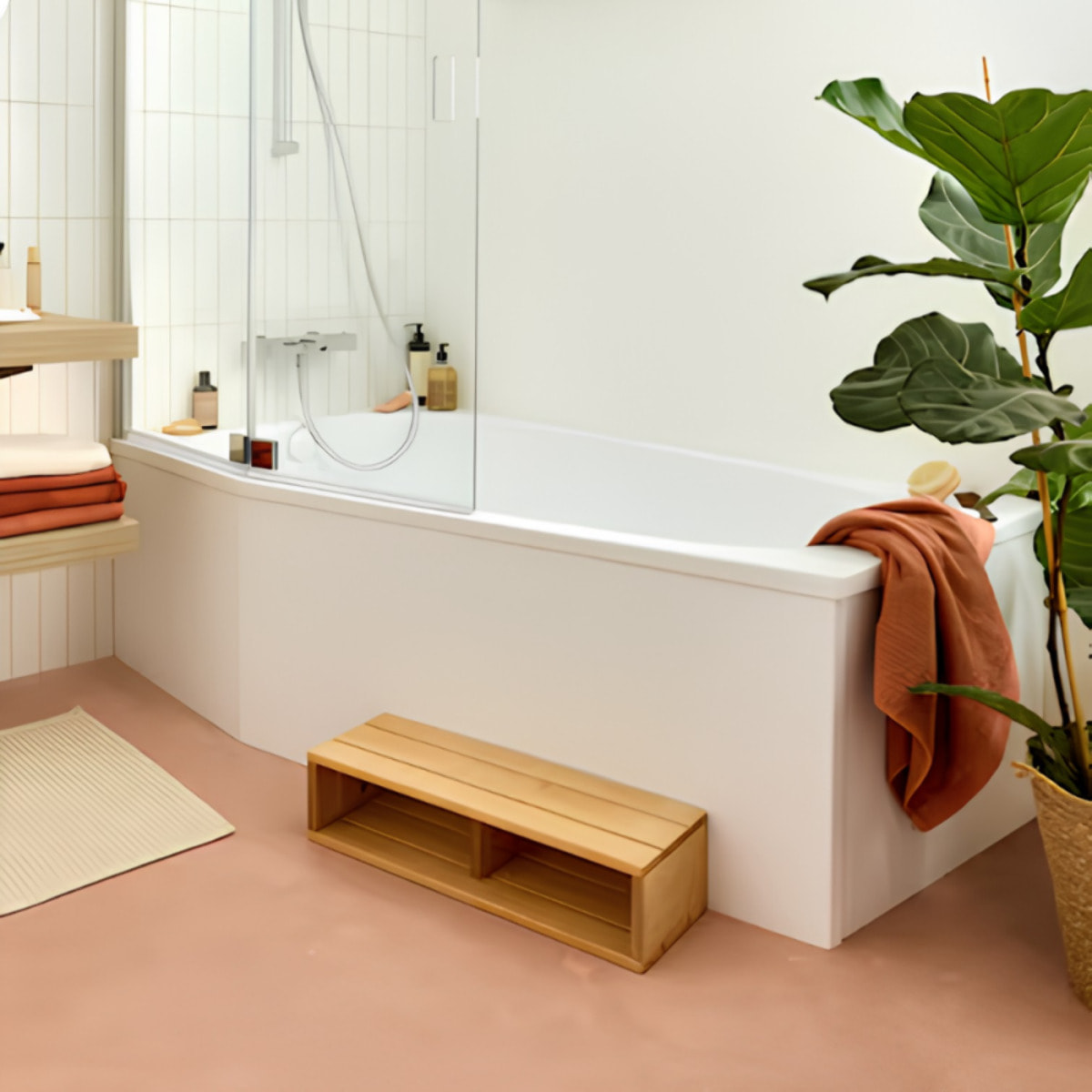 Marche pieds universel pour baignoire