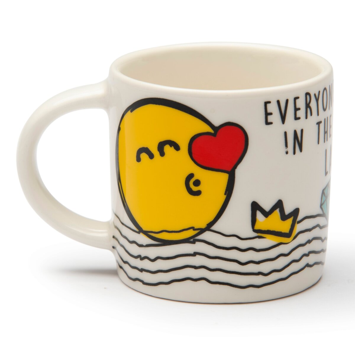 Set 6 Tazze Caffè Excelsa – Smiley World, New Bone China Multicolore