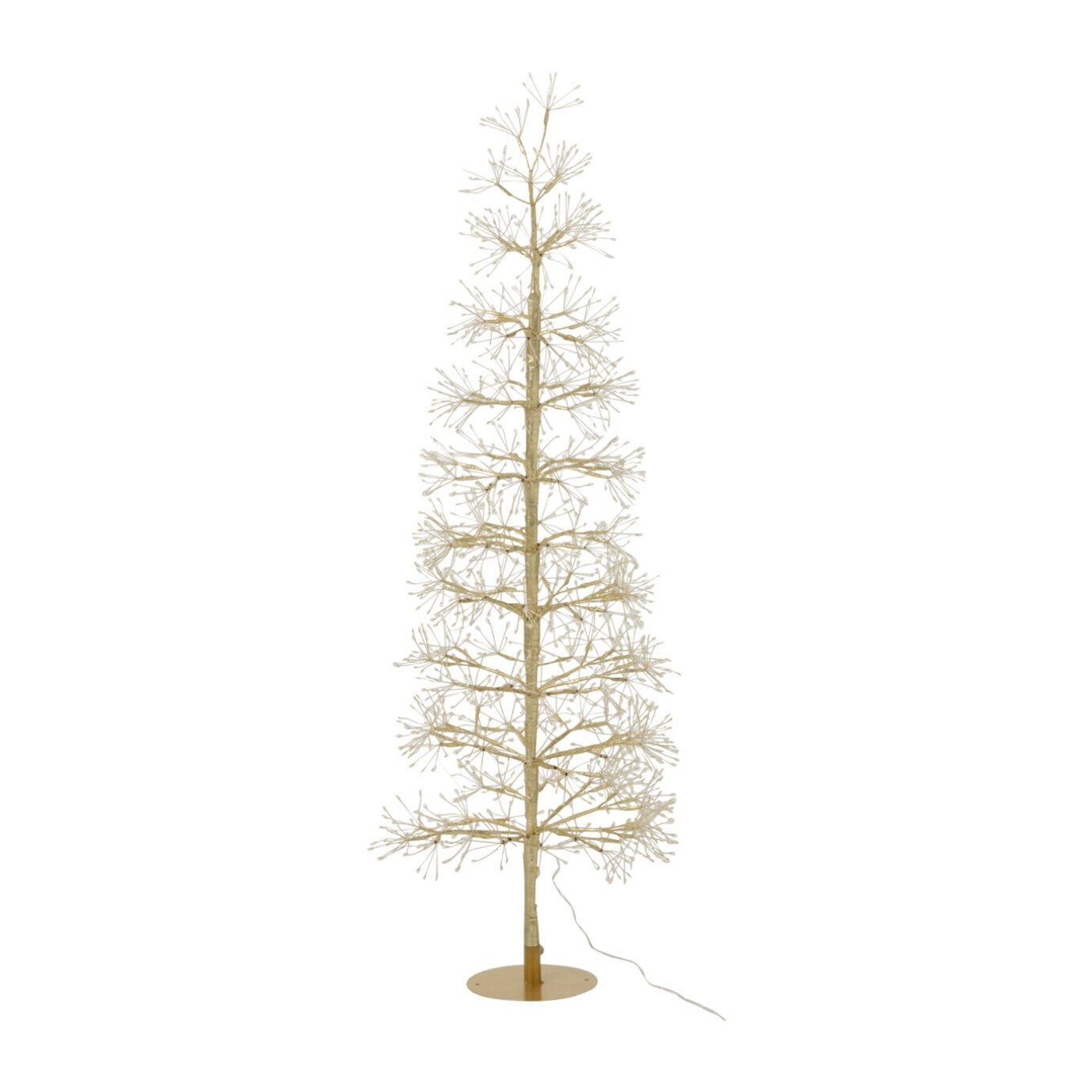 J-Line décoration Arbre - blanc chaud - acier - or - medium - LED