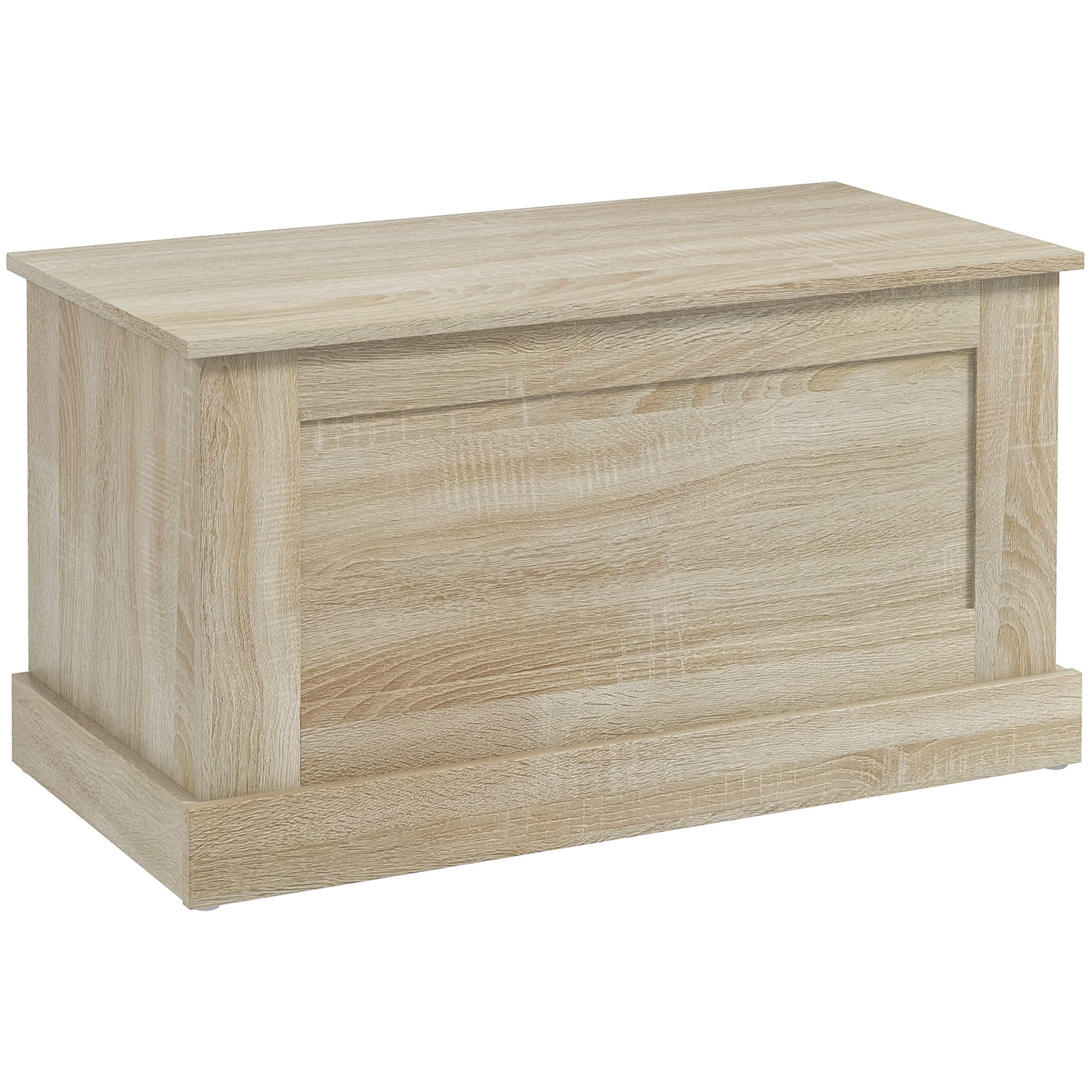 Coffre de rangement - coffre à jouets en bois 80 x 40 x 45 cm - bois naturel