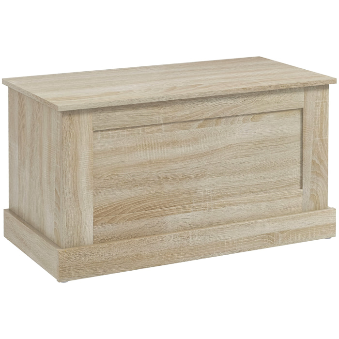 Coffre de rangement - coffre à jouets en bois 80 x 40 x 45 cm - bois naturel