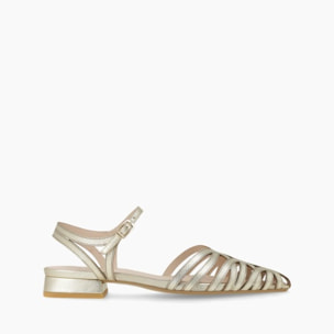 SANDALIAS DORADAS BOLIN