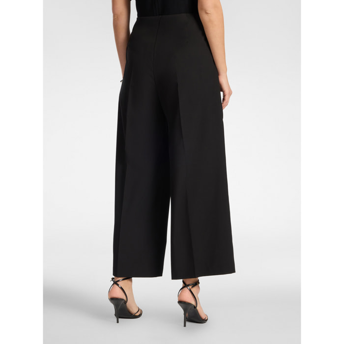 Elena Mirò - Pantalones palazzo - Negro