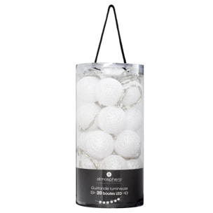 Guirlande LED secteur blanc L435cm