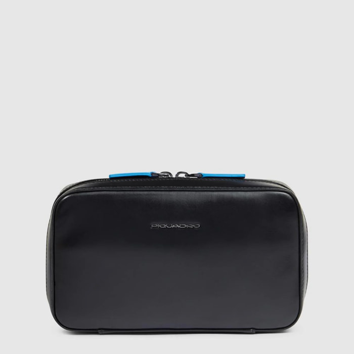 Piquadro Astuccio portacavi in pelle con tasca per mouse