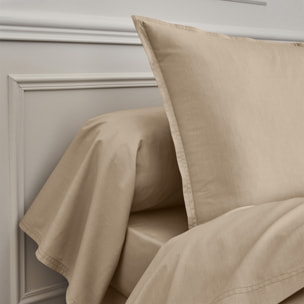 Taie de traversin unie en percale de coton, PREMIÈRE, Lin
