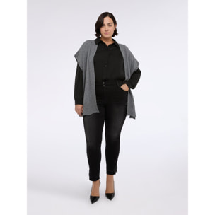 Fiorella Rubino - Jeans skinny con mini strappi e occhielli - Nero