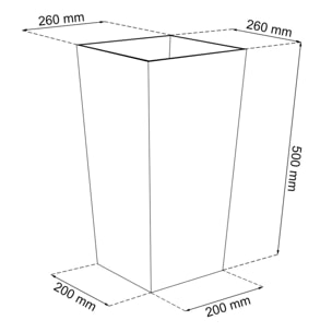 Juego macetas urbi: alta 49 litros color antracita y 26,6 litros color blanco