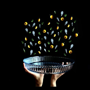 Lot de 2 plat à tarte en verre 26cm et 32cm CRISTAL