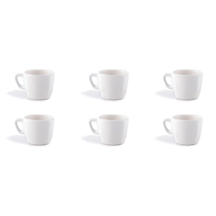 Set 6 Tasses à Café Excelsa – Eclipse, Grès Blanc