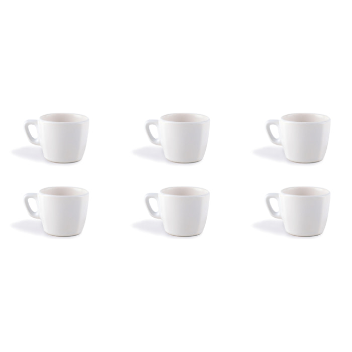 Set 6 Tasses à Café Excelsa – Eclipse, Grès Blanc