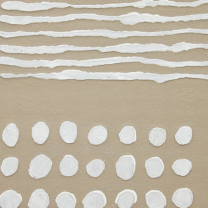 Toile peinte encadrée Farhan beige moyen 116x75cm