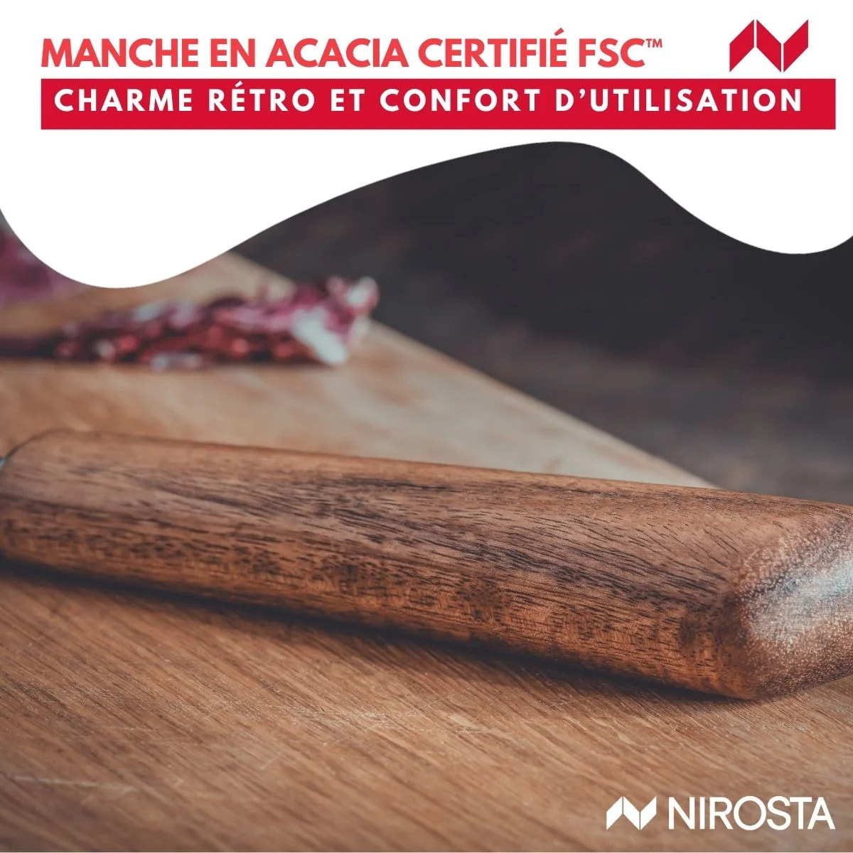 Couteau Santoku 31 cm Nirosta Flow
