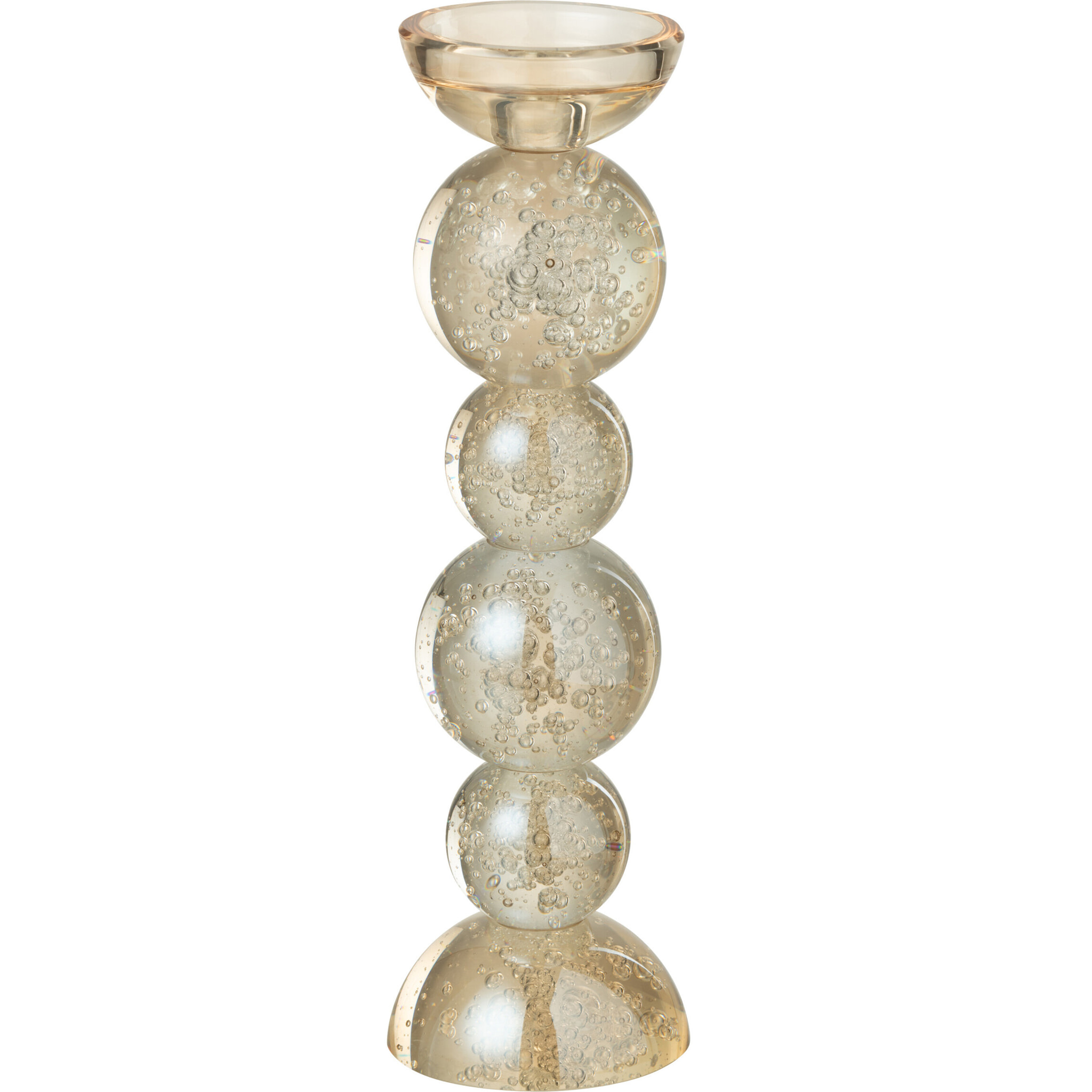 J-Line bougeoir - verre - champagne - large