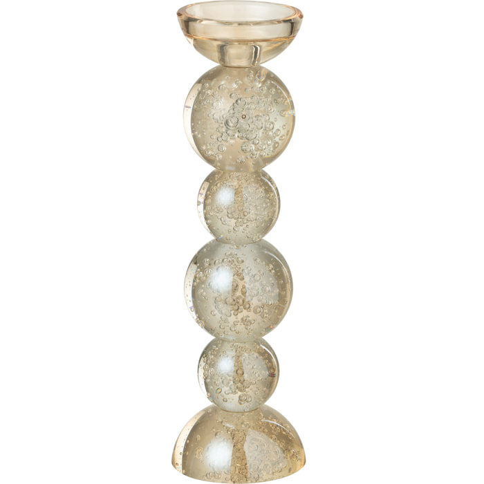 J-Line bougeoir - verre - champagne - large