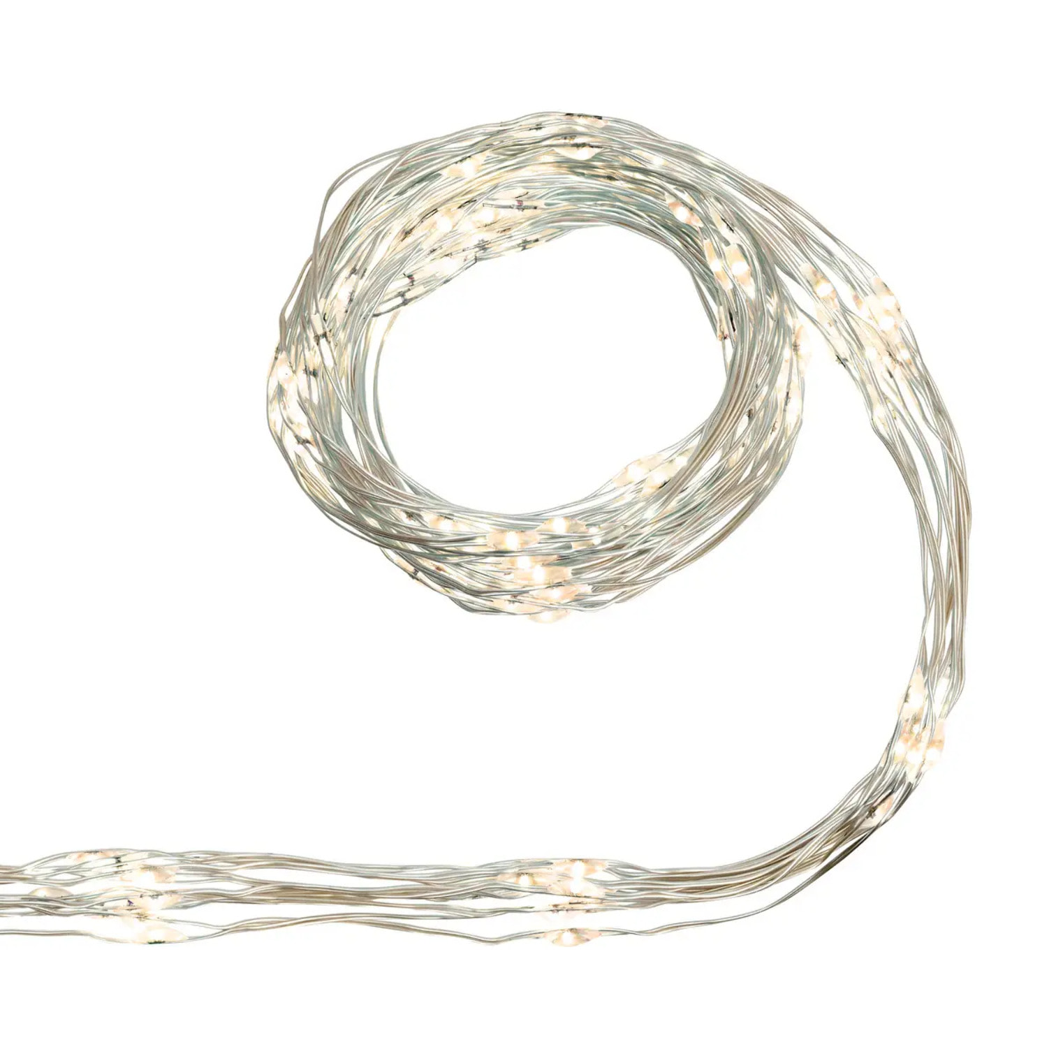 Guirlande lumineuse cascade d'extérieur 1 m 200 LED blanc chaud fil cuivre 13 fonctions avec minuteur sur secteur