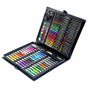 Set da pittura con 150 pezzi. Include matite, acquerelli, pennarelli, pastelli e accessori.