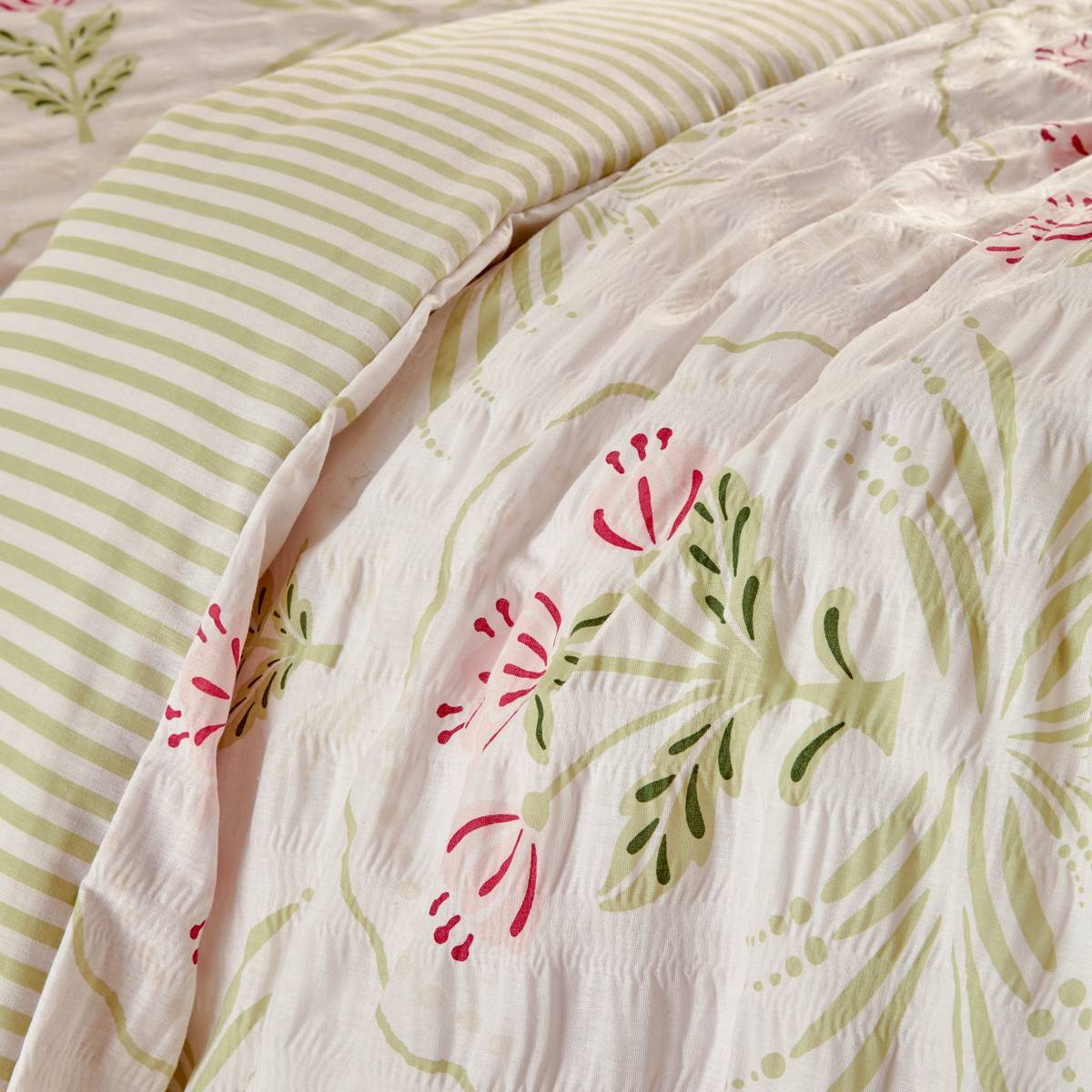 Parure de lit imprimée Fleur de rose 240x220cm en coton