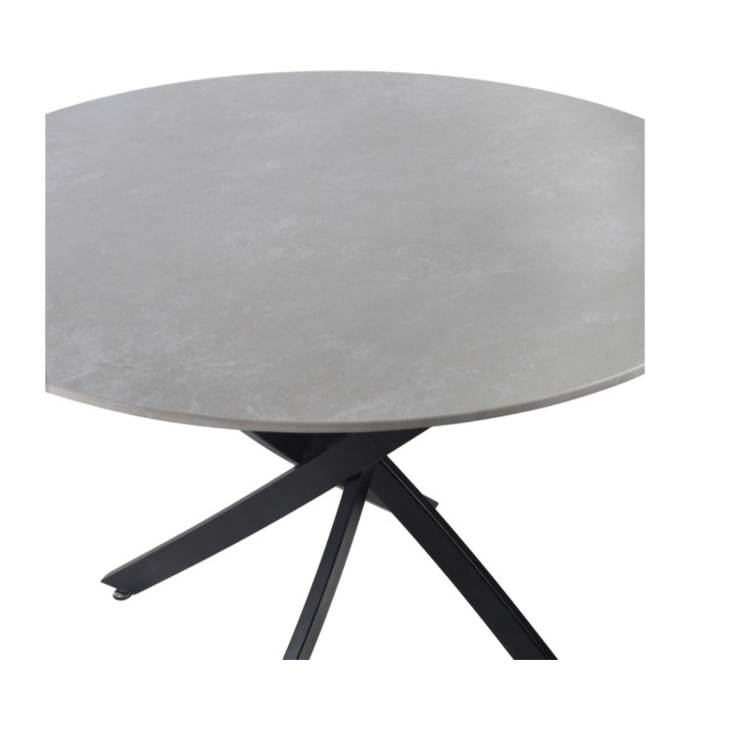 Table ronde céramique pleine masse gris béton de 100 cm de diamètre - STONE 2