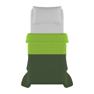 TRAPUNTINO ESTIVO ELEGANT MADE IN ITALY MICROFIBRA - VERDE MELA/VERDE SCURO SINGOLO